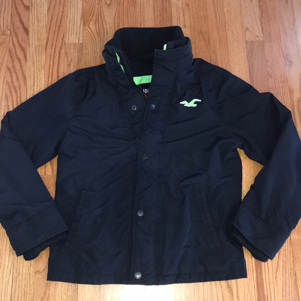 Men’s Hollister navy Jacket, lightweight. Sz Med.
